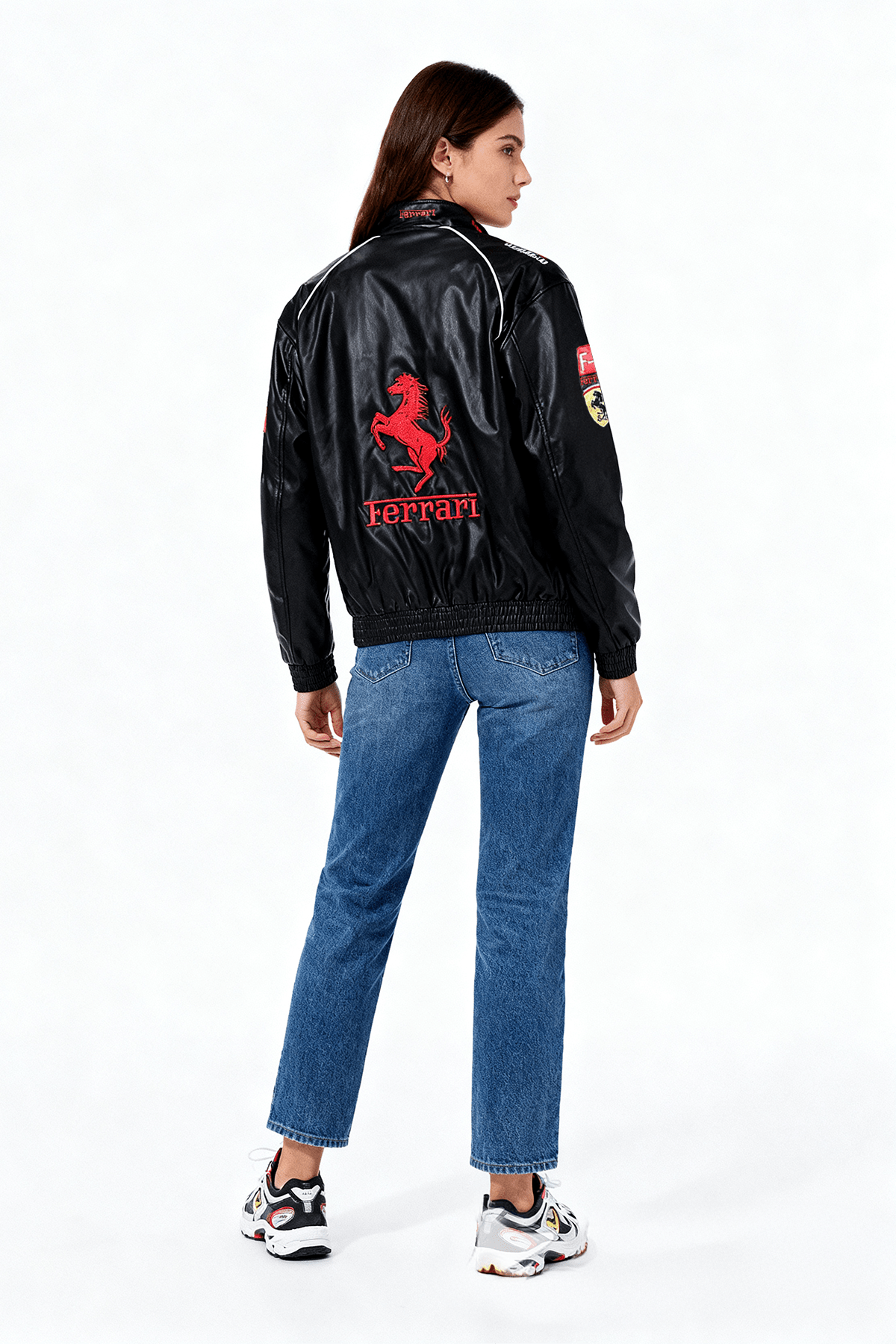 FR F1 Vintage Leather Jacket - Red Edition