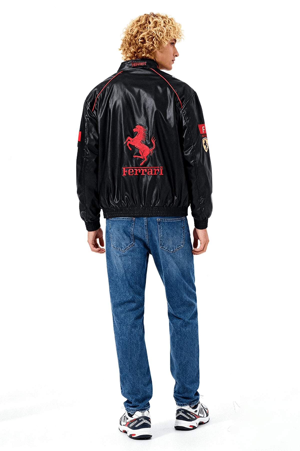 FR F1 Vintage Leather Jacket - White Edition