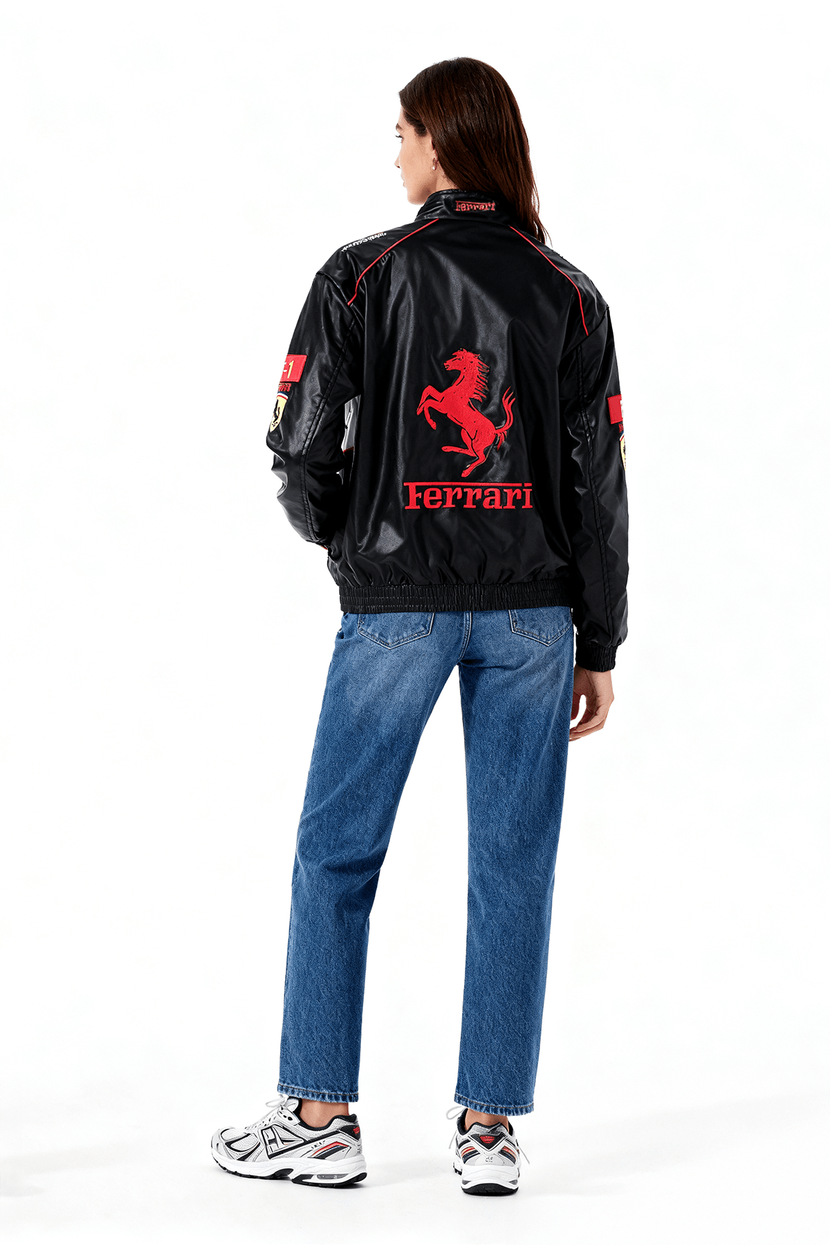 FR F1 Vintage Leather Jacket - White Edition