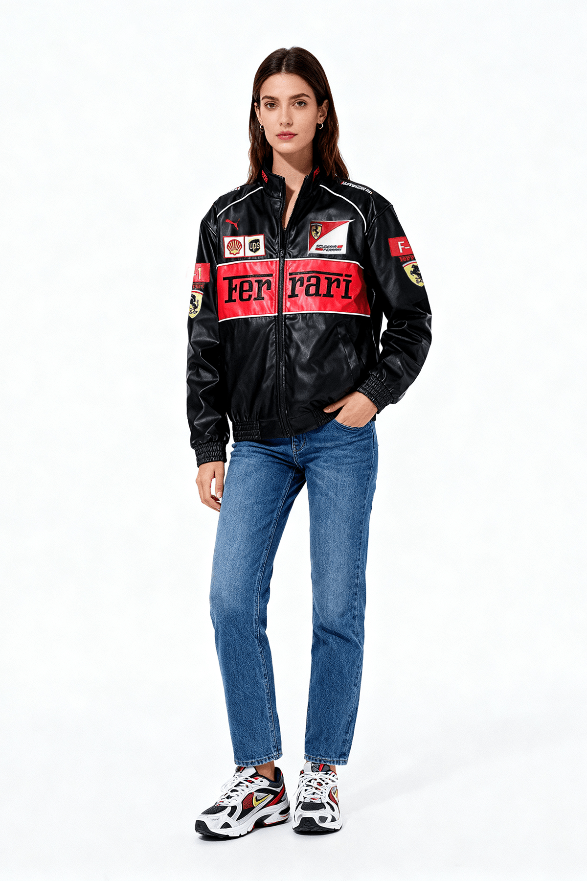 FR F1 Vintage Leather Jacket - Red Edition