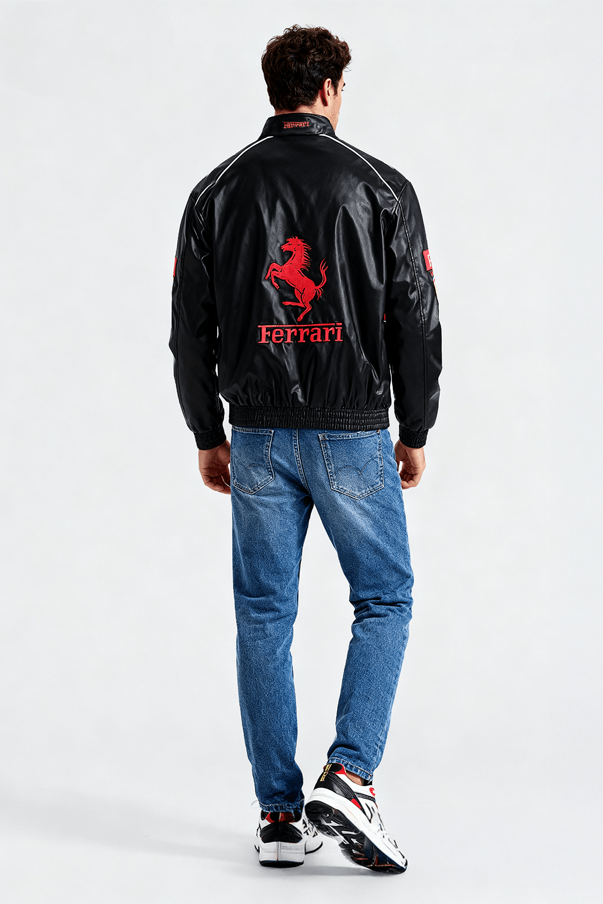 FR F1 Vintage Leather Jacket - Red Edition