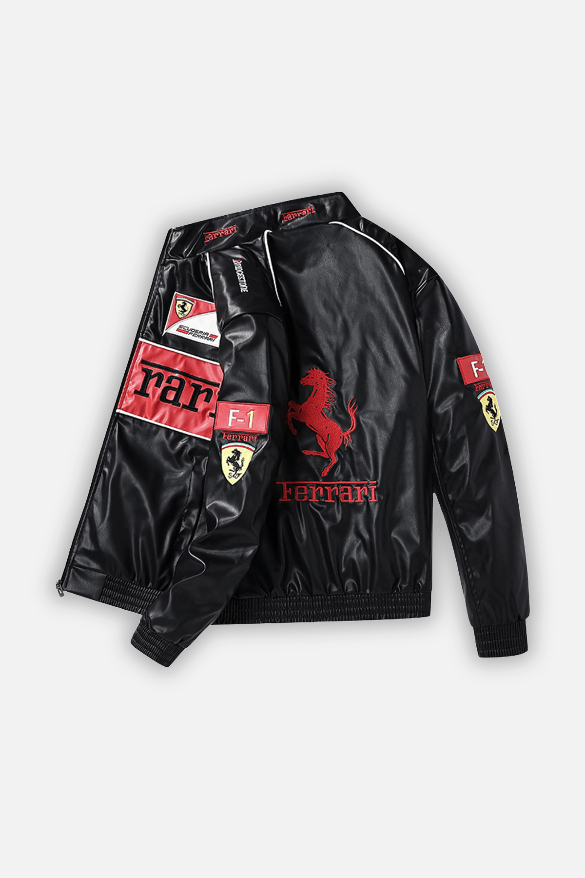 FR F1 Vintage Leather Jacket - Red Edition