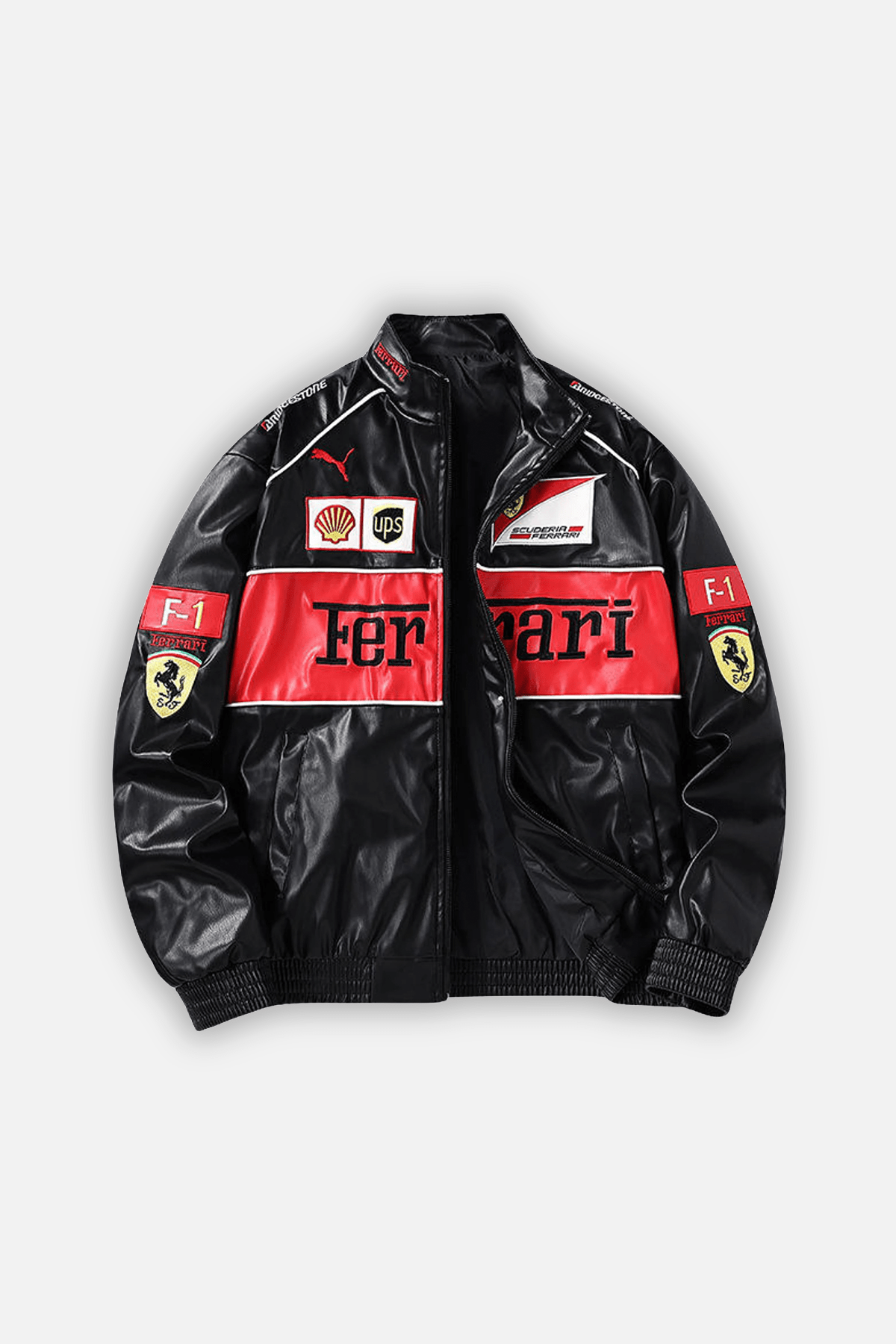 FR F1 Vintage Leather Jacket - Red Edition