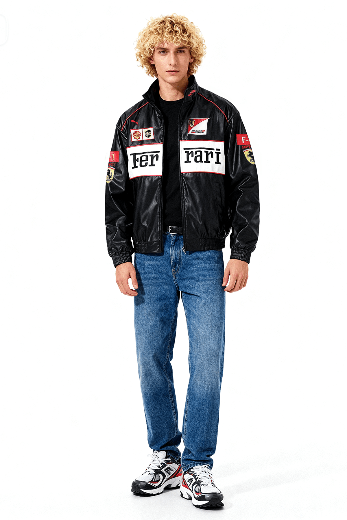 FR F1 Vintage Leather Jacket - White Edition